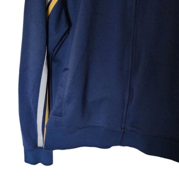 Aeropostale Track Jacket Men’s L Blue Yellow White Stripped Athletic - Picture 4 of 11